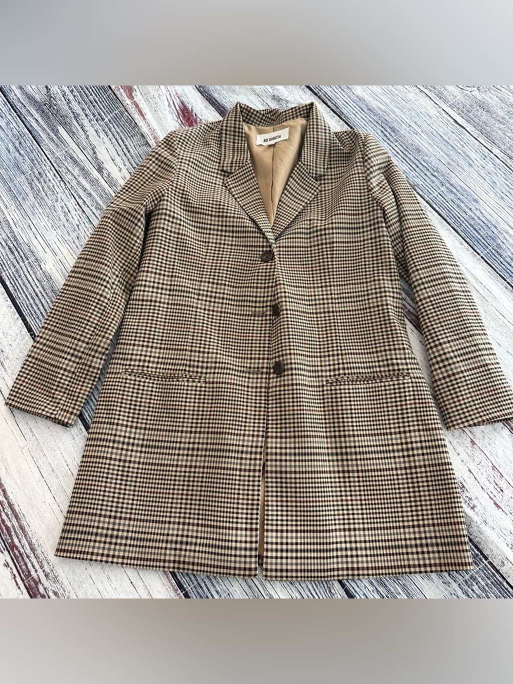 BB Dakota Check This Out Jacket Brown - Picture 2 of 8
